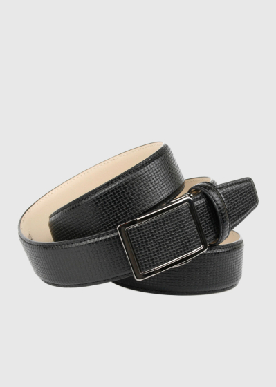 Black leather belt