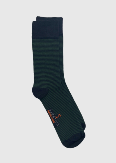 Shady green men's striped socks