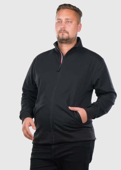 Claudio melns vīriešu džemperis ar rāvējslēdzēju