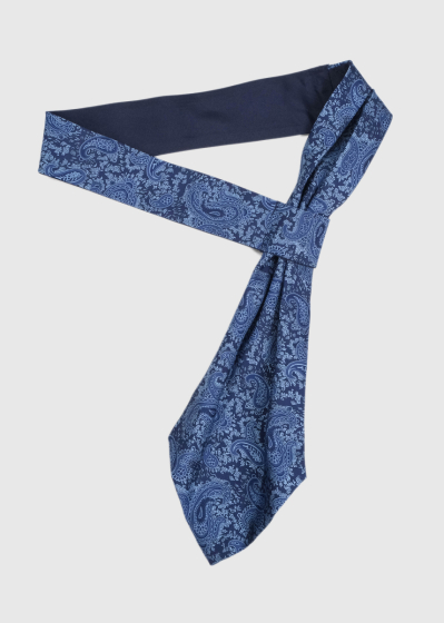 Blue printed tie