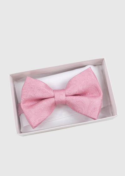 Pink men's bow tie