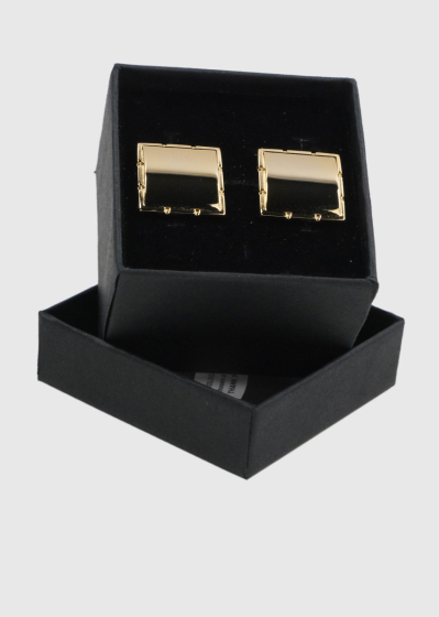 Gold-colored men's cufflinks