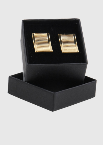 Gold-colored men's cufflinks