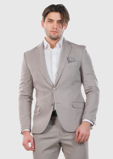 Akinori beige men's blazer