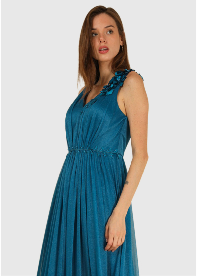 Arsinoe blue long evening dress