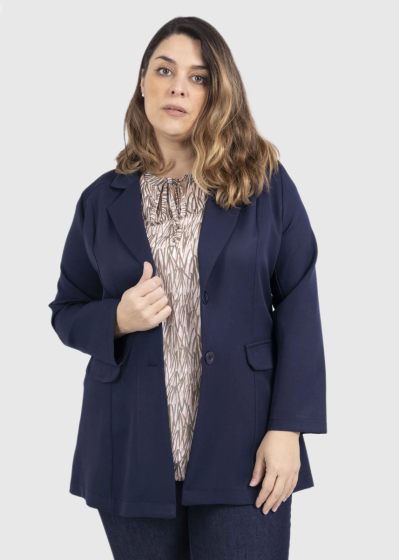 Anora Plus Size dark blue blazer
