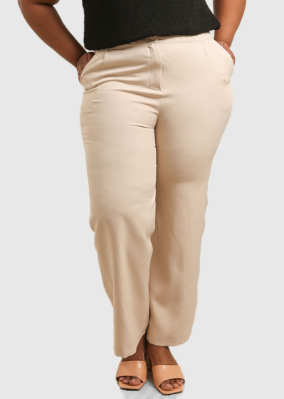 Aisha Plus Size beige pants
