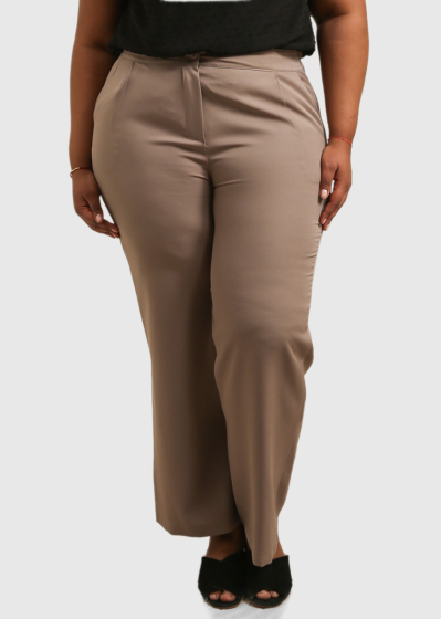 Aisha Plus Size dark beige pants