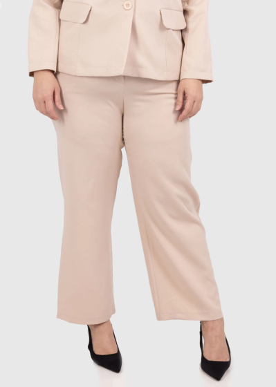 Alien Plus Size beige pants with pockets
