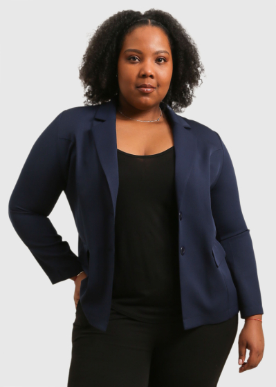 Arsinoуа Plus Size dark blue women's blazer