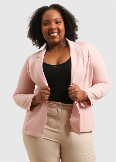 Arsinoуа Plus Size light pink women's blazer