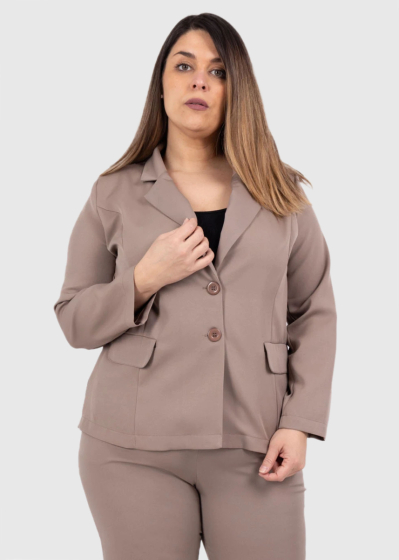 Arsinoуа Plus Size dark beige women's blazer
