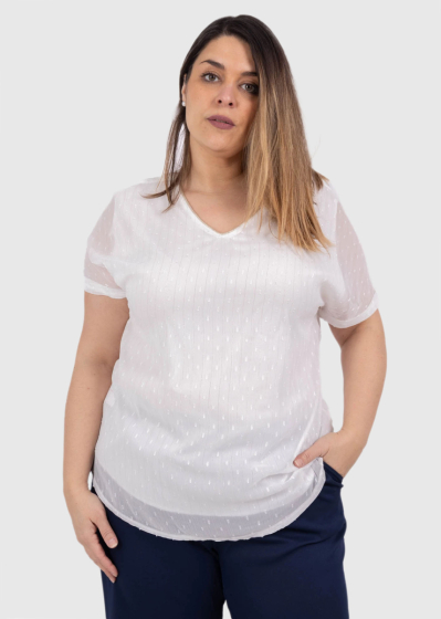Adena белая блузка Большого Размера