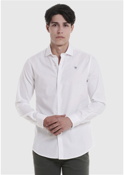 Asgerd Slim Fit white long sleeve shirt