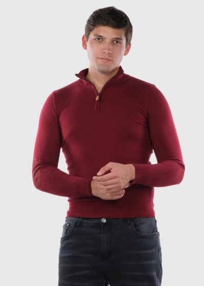 Fedele bordo vīriešu džemperis ar rāvējslēdzēju