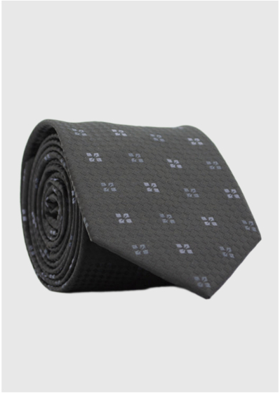 Ander black tie with print