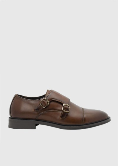 Axe dark brown buckle shoes