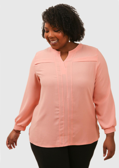 Jolanda розовая блузка Большого Размера