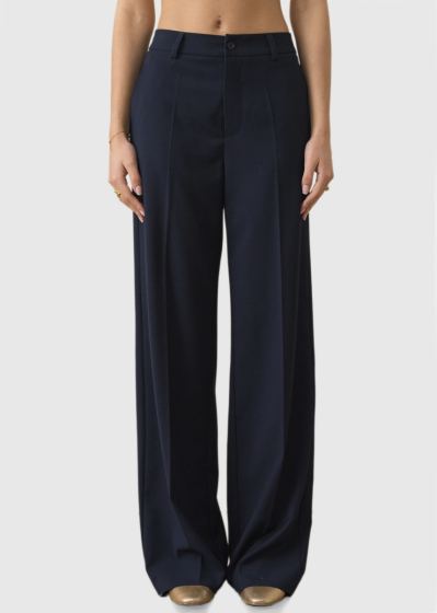 Auriana dark blue women's wide leg pants