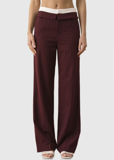 Azalea bordo striped pants