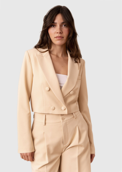 Athena beige striped blazer