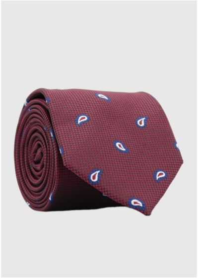 Alakai bordo vīriešu kaklasaite ar rakstu 