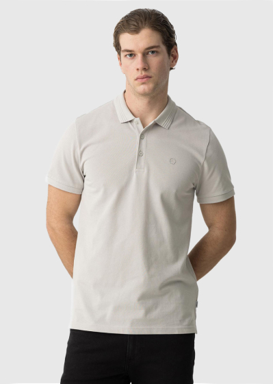 Grey men's polo shirt