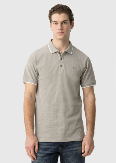 Khaki men's polo shirt