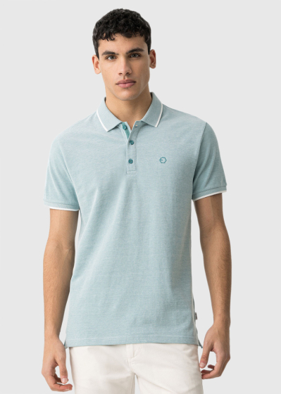 Light blue men's polo shirt