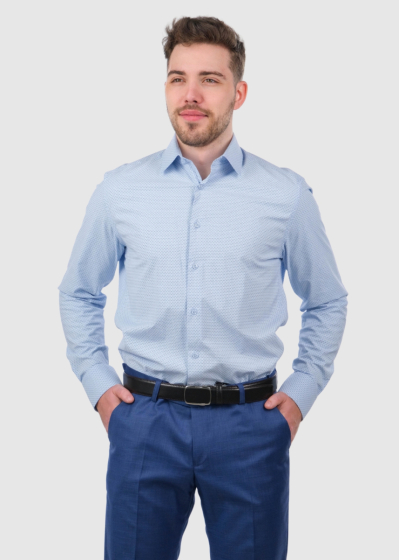 Regular Fit light blue long sleeve shirt