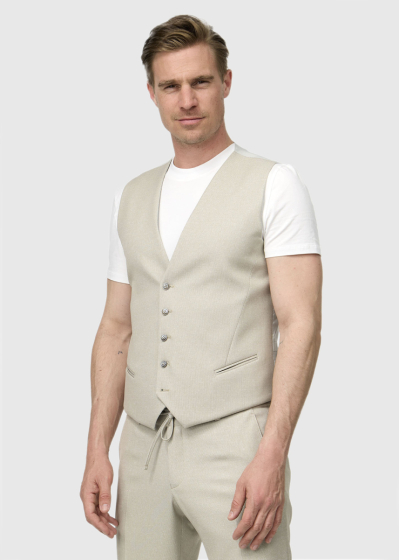 Akamu beige double sided vest