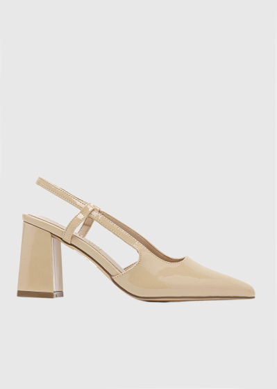Aleana beige thick heeled shoes