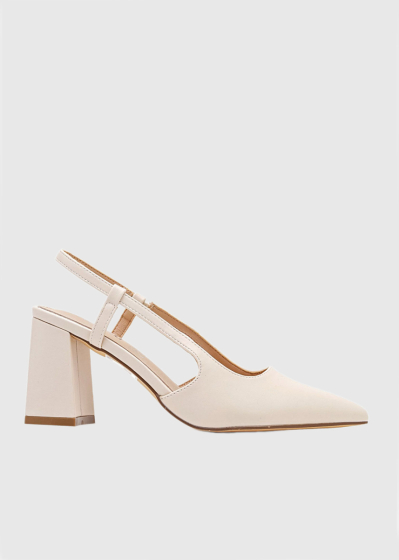 Alexa beige pointed toe shoes