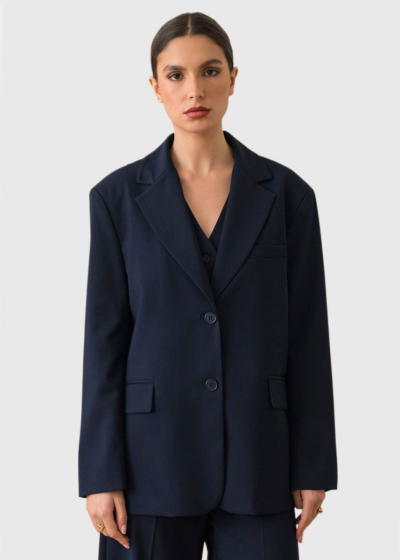 Andreina dark blue oversized blazer