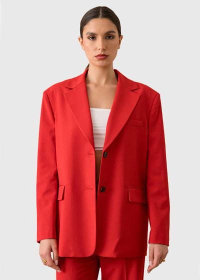 Andreina red oversized blazer