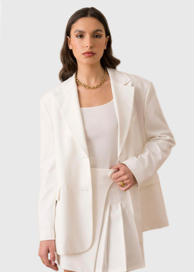 Andreina white oversized blazer