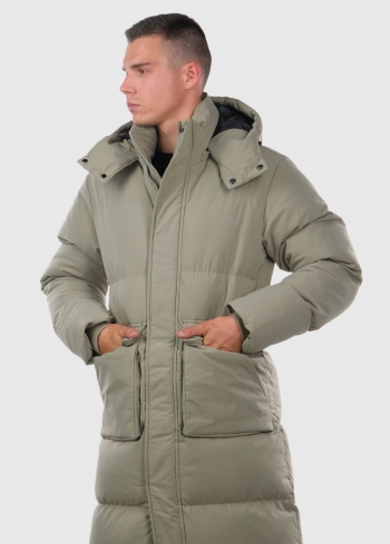 Cecilio light beige mens long jacket