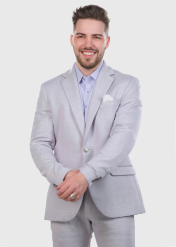 Trajce light purple men's blazer