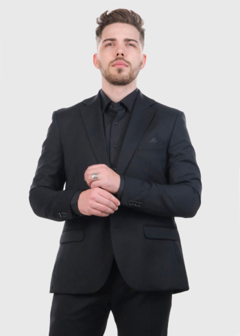Tripp Slim Fit black virgin woolen suit