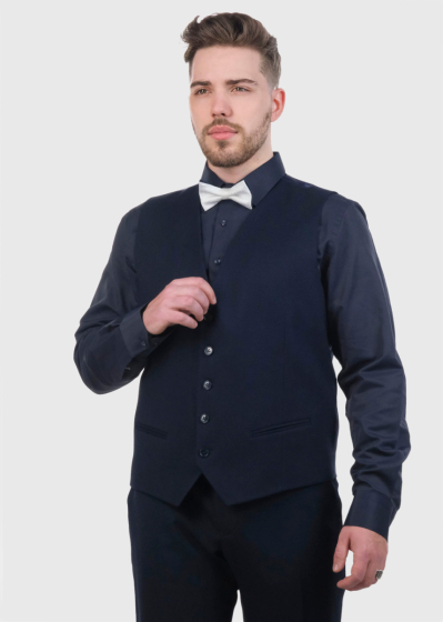 Tonis dark blue classic vest