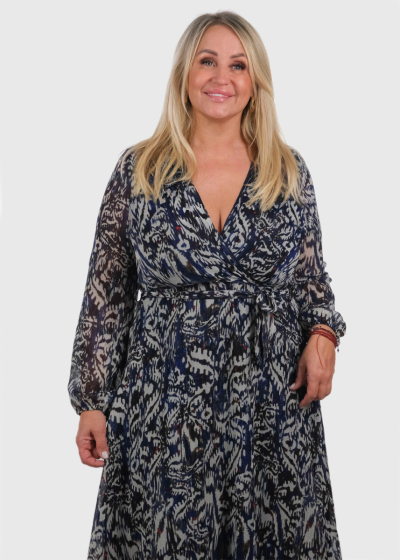 Ariel Plus Size long dress with print