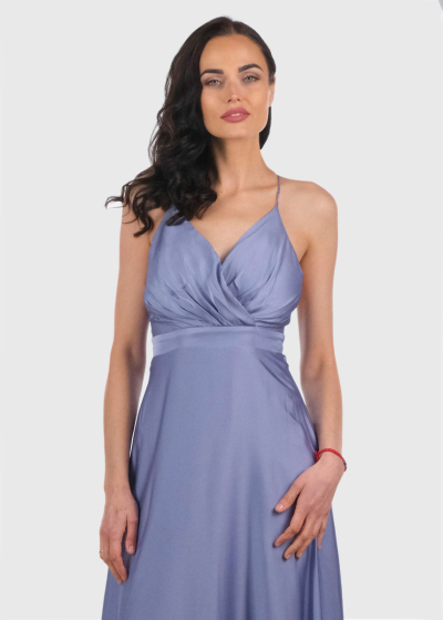 Ardina light blue backless evening dress