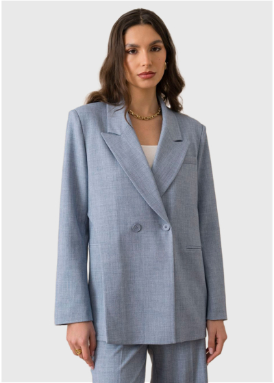 Anoush light blue blazer with buttons
