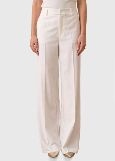 Auriana white women's wide leg pants