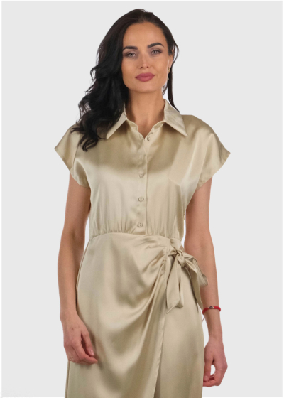 Alya light green buttoned dress