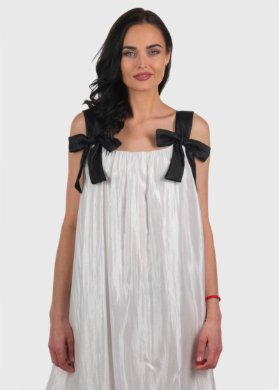 Azi white short evening dress