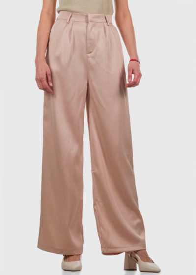 Aigerim beige women's wide leg pants