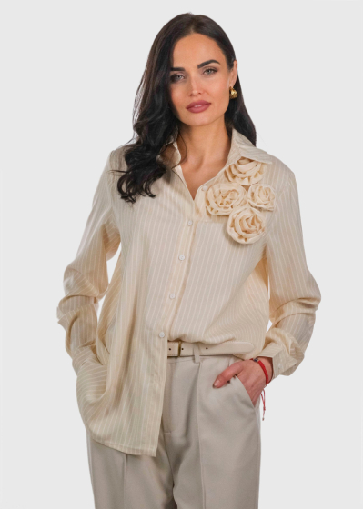 Ailia бежевая женская рубашка 