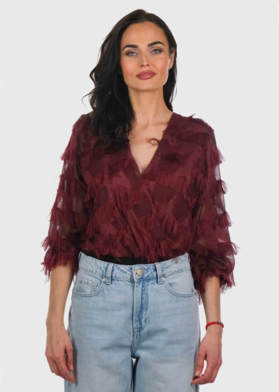 Belita bordo bodysuit with fridge detail