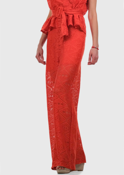 Barbara red lace pants